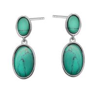 srebrne kolczyki z turkusem - kdk5673