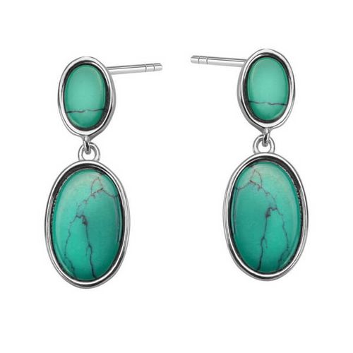 srebrne kolczyki z turkusem - kdk5673 na Arena.pl