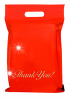 FOLIOPAKI KURIERSKIE CZERWONE Z RĄCZKĄ 310x420+70 50szt THANK YOU