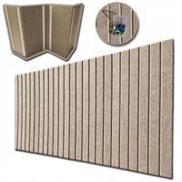 TABLICA FILCOWA LAMELE na plan lekcji 60x120cm filc CIEMNY BEŻ 29 + PINEZKI