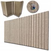 TABLICA FILCOWA LAMELE na plan lekcji 60x120cm filc CIEMNY BEŻ 29 + PINEZKI