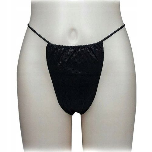 MAJTKI JEDNORAZOWE CZARNE STRINGI DO MASAŻU 100 sztuk BIELIZNA DO SPA na Arena.pl