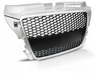 Grill Atrapa AUDI A3 8P 08-12 RS-TYPE SILVER Black