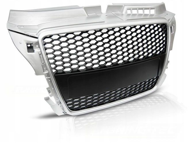 Grill Atrapa AUDI A3 8P 08-12 RS-TYPE SILVER Black zdjęcie 1