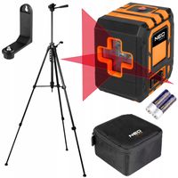 NEO TOOLS Laser Krzyżowy Poziomnica 20m czerwony + Etui + Statyw 1,5m 1/4"