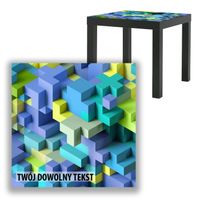 BLAT SZKLANY IKEA LACK Figury I z Twoim napisem 55x55cm 061b