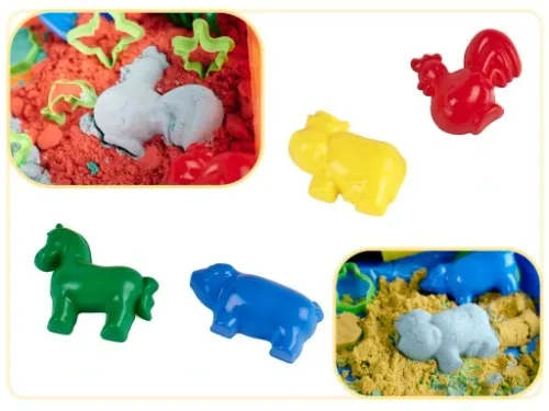 BibiMoon Piasek Kinetyczny 5kg ZESTAW PIASKOWNICA FOREMKI na Arena.pl