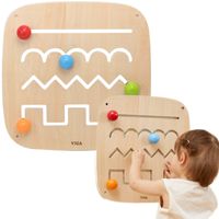 VIGA Drewniana Tablica Manipulacyjna Sensoryczna Labirynt