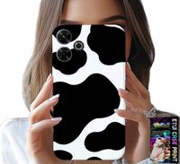 ETUI DO XIAOMI REDMI 13 4G - CZARNO - BIAŁE ŁATY KROWA, MODNE WZORY