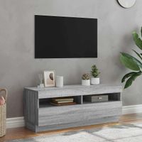 Szafka pod TV z oświetleniem LED szary dąb sonoma, 100x35x40 cm