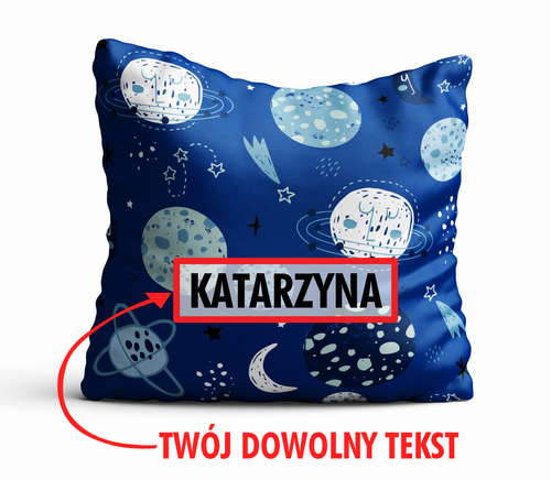 Poduszka DZIECIĘCA z Twoim napisem PD58 planety na Arena.pl