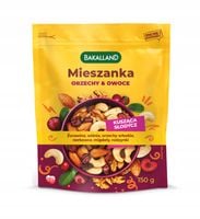 Bakalland MIESZANKA ORZECHY & OWOCE 150g żurawina wiśnie migdały nerkowce