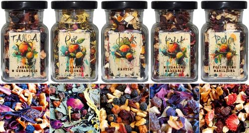 Herbata Owocowa w słoiczkach - zestaw 5szt - C na Arena.pl