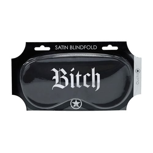 bitch - printed satin mask - black na Arena.pl