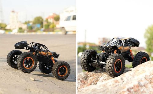 SAMOCHÓD ZDALNIE STEROWANY MONSTER AUTO RC 4X4 KOŁA XXL + PILOT AKUMULATOR na Arena.pl