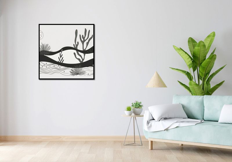 Plakat 80x80cm Ogród przy Nocy zdjęcie 4
