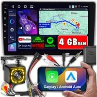 RADIO SAMOCHODOWE 2 DIN 9'' CARPLAY ANDROID WIFI GPS DOTYKOWE FM 4GB/64GB