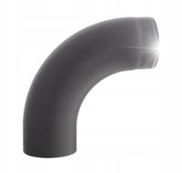 KOLANKO CZARNE GIĘTE 90° fi 130 mm DO KOMINKA KOZY PIECA DARCO 2MM GRUBOŚCI