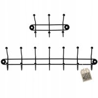 Wieszak Ścienny Na Ubrania Uchwyt 3 + 7 Haczyków