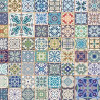 OKLEINA FOLIA SAMOPRZYLEPNA NA MEBLE BLAT SZAFKI 45x200 MOZAIKA KOLOROWA