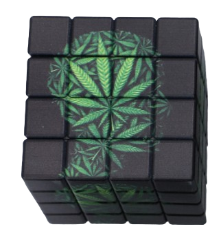 Młynek do Mielenia Tytoniu Suszu w Kształcie Kostki Rubika Liście Marychy zdjęcie 1