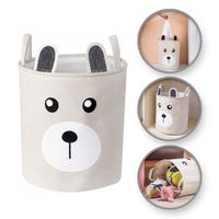 organizer, pojemnik na zabawki, kosz na pranie mis 40 x 33 cm beż 43l