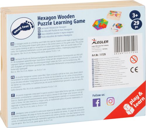 Układanka łamigłówka drewniane sześciokąty TETRIS 19 elementów na Arena.pl