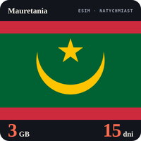 Karta eSIM Internet Mauretania 3 GB na 15 dni - bez rejestracji