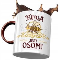 Kubek Bordowy Dla Kingi Koleżanki Na Prezent Z Nadrukiem Ze Zdjęciem