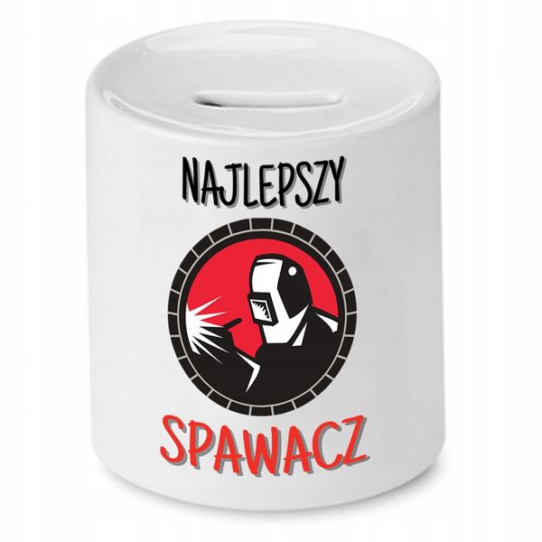Skarbonka Prezent Dla Spawacza Najlepszy Spawacz Z Nadrukiem Ze Zdjęciem zdjęcie 1