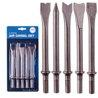 dłuta do młotka pneumatycznego 5x długie mocowanie sześciokątne 175mm groty