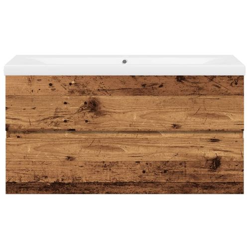Szafka z wbudowaną umywalką, stare drewno na Arena.pl