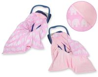 Duży otulacz dla niemowląt do fotelika nosidełka wózka dwustronny