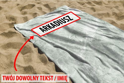 RĘCZNIK Marmur zielony z twoim dowolnym tekstem 100x75cm 046D na Arena.pl
