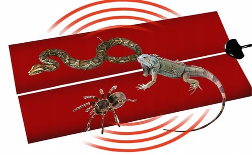 MATA GRZEWCZA GRZEJNA DO TERRARIUM 15x28cm 7W TERMOSTAT DLA GADÓW na Arena.pl