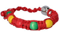 Czerwona Fajka Metalowa w Kształcie Bransoletki Lufka 28 cm Długości