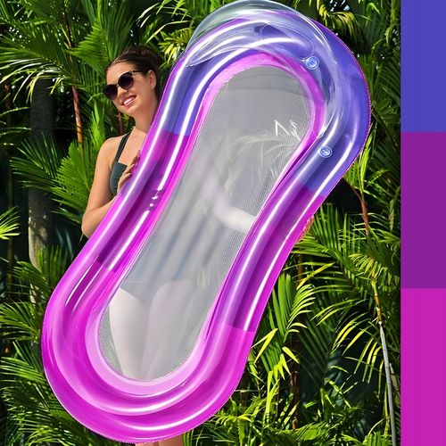 MATERAC DMUCHANY Z SIATKĄ DO PŁYWANIA LEŻAK PLAŻOWY NA BASEN HAMAK WODNY na Arena.pl