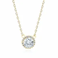 DELIKATNY POZŁACANY SREBRNY NASZYJNIK KÓŁKO KÓŁECZKO CIRCLE BIAŁE CYRKONIE