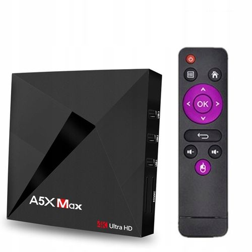 SMART TV BOX A5X MAX Android 9 Pie 4/32GB 4K UHD na Arena.pl