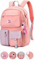 PLECAK SZKOLNY TORNISTER DLA DZIEWCZYNKI POJEMNY LEKKI MOCNY- RÓŻOWY