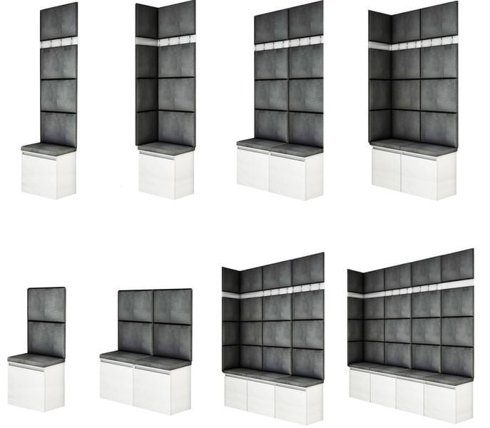 ZESTAW MEBLI 12P16 do przedpokoju szafka na buty siedzisko panele zdjęcie 14