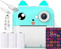 DRUKUŚ APARAT NATYCHMIASTOWY DRUKARKA TERMICZNA NIEBIESKI+ ALBUM NA ZDJĘCIA