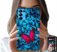 ETUI DO OPPO FIND X3 LITE - NIEBIESKIE MOTYLKI, MOTYL, KOBIECE WZORY