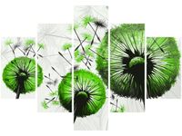 70 100CM OBRAZ 5 ELEM LIMONKOWE DMUCHAWCE DRUK PŁÓTNO