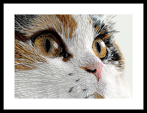 Plakat 35x25cm Nitkowany Kot na Arena.pl