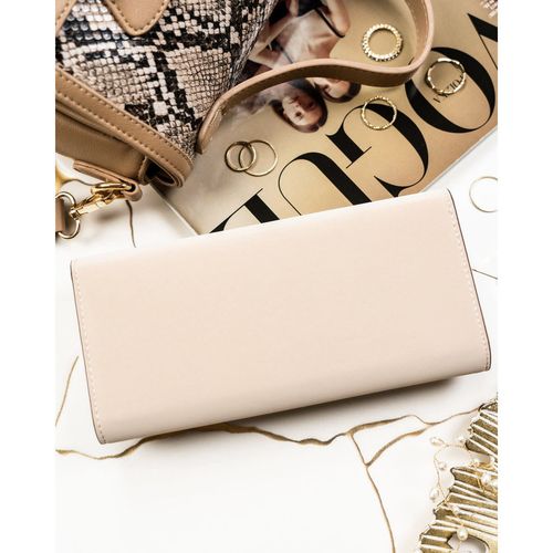 PETERSON portfel damski eko zamszowy elegancki matowy P237 beżowy na Arena.pl