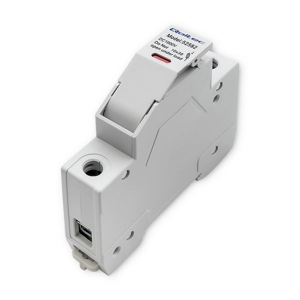 Qoltec Podstawa bezpiecznikowa z diodą + bezpiecznik DC 1P 1000V 30A 10x38 solar zdjęcie 9