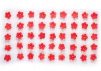 OZDOBNE CUKROWE kwiatuszki kwiatki jabłoni czerwone 45szt