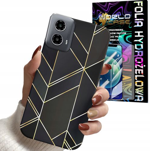 ETUI DO MOTOROLA MOTO G34 5G - MARMUREK GEOMETRYCZNE WZOR KOBIET + FOLIA na Arena.pl