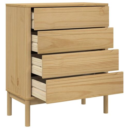 Komoda FLORO, woskowy brąz, lite drewno sosnowe na Arena.pl